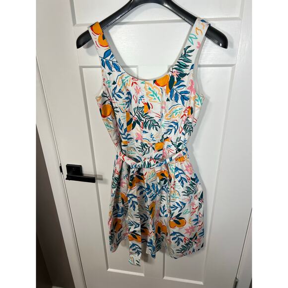 Anne Klein Sleeveless Spring Summer Mini Peach Dress Size 6 Medium Women Bright - Picture 4 of 9